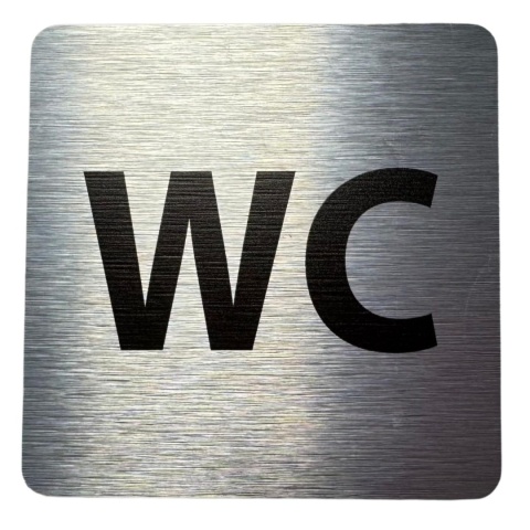 Tabliczka na drzwi 8x8 cm - WC Tabliczka na drzwi 8x8 cm - WC