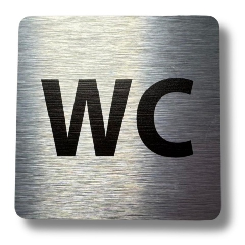 Tabliczka na drzwi 8x8 cm - WC Tabliczka na drzwi 8x8 cm - WC