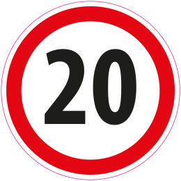 Zestaw naklejek Limit Prędkości - 14 cm - 12 szt.