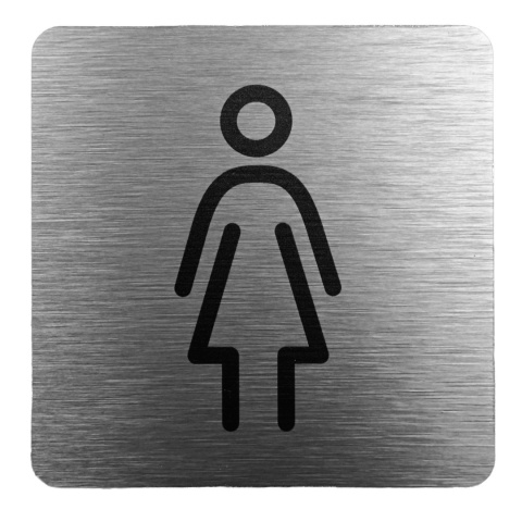 Tabliczka 8x8 cm - WC damski