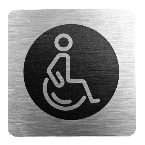 Tabliczka 8x8 cm - WC dla niepełnosprawnych