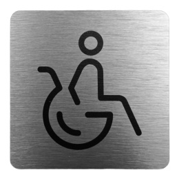 Tabliczka 8x8 cm - WC dla niepełnosprawnych