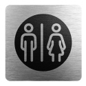 Tabliczka 8x8 cm - WC koedukacyjna