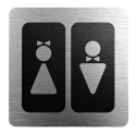 Tabliczka 8x8 cm - WC koedukacyjna