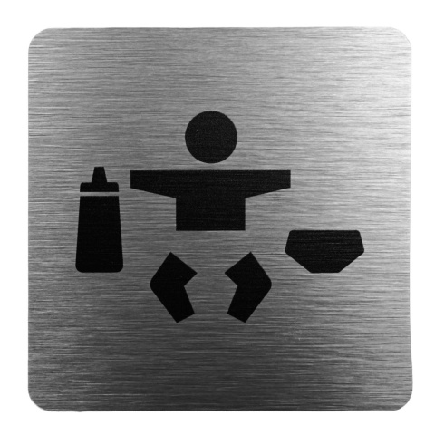 Tabliczka 8x8 cm - kącik do przewijania dziecka