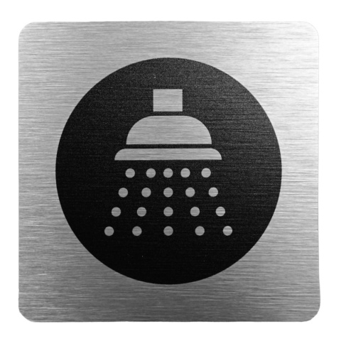 Tabliczka 8x8 cm - prysznic